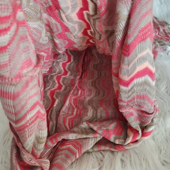 INC International Concepts 60s Retro Knit Gypsy Hippie Dress Women's M Pink - Picture 12 of 14